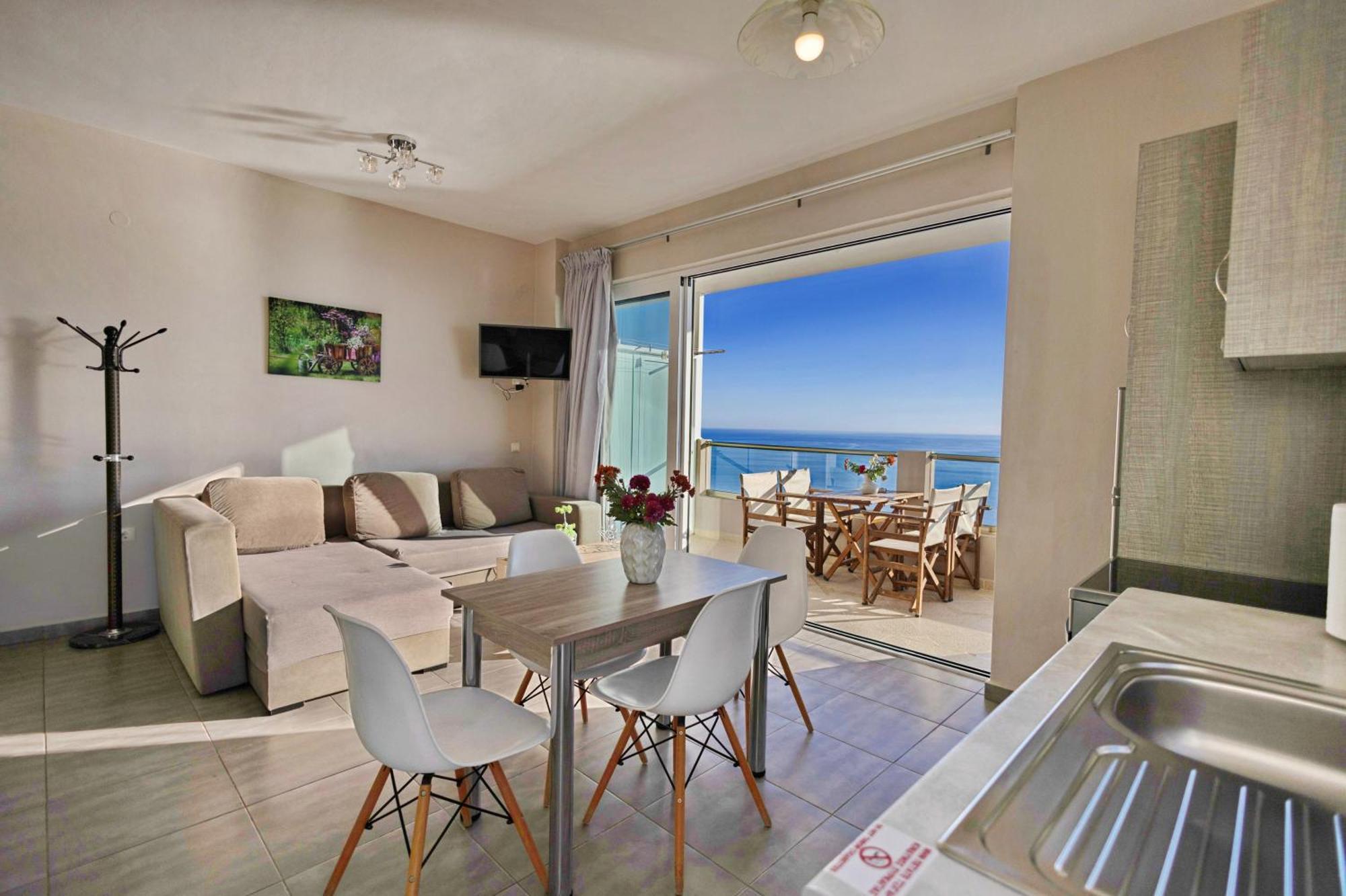 Akrotiri Panorama- Luxury Rental Apartments With Sea View Ροδάκινο Εξωτερικό φωτογραφία