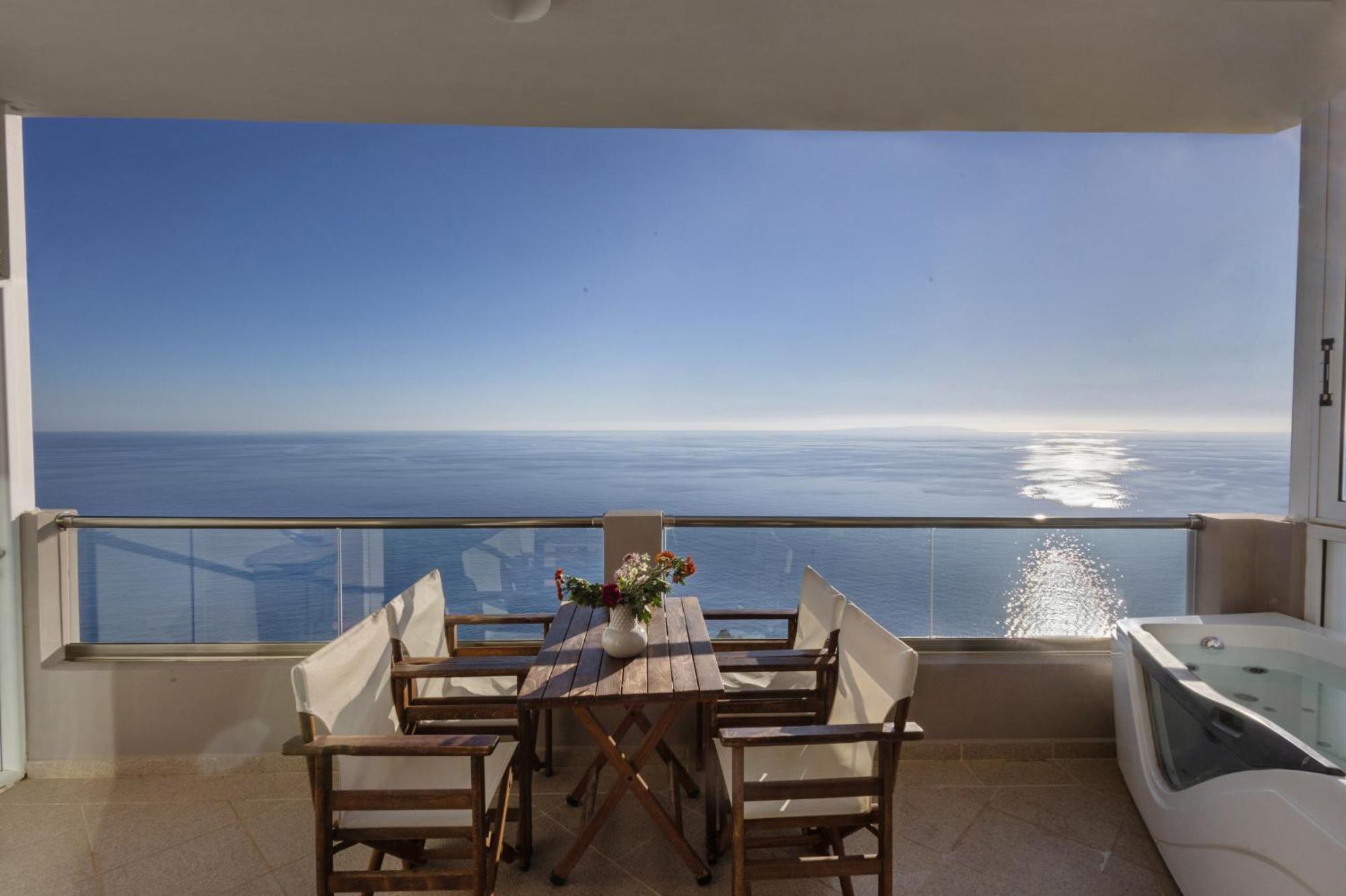 Akrotiri Panorama- Luxury Rental Apartments With Sea View Ροδάκινο Εξωτερικό φωτογραφία