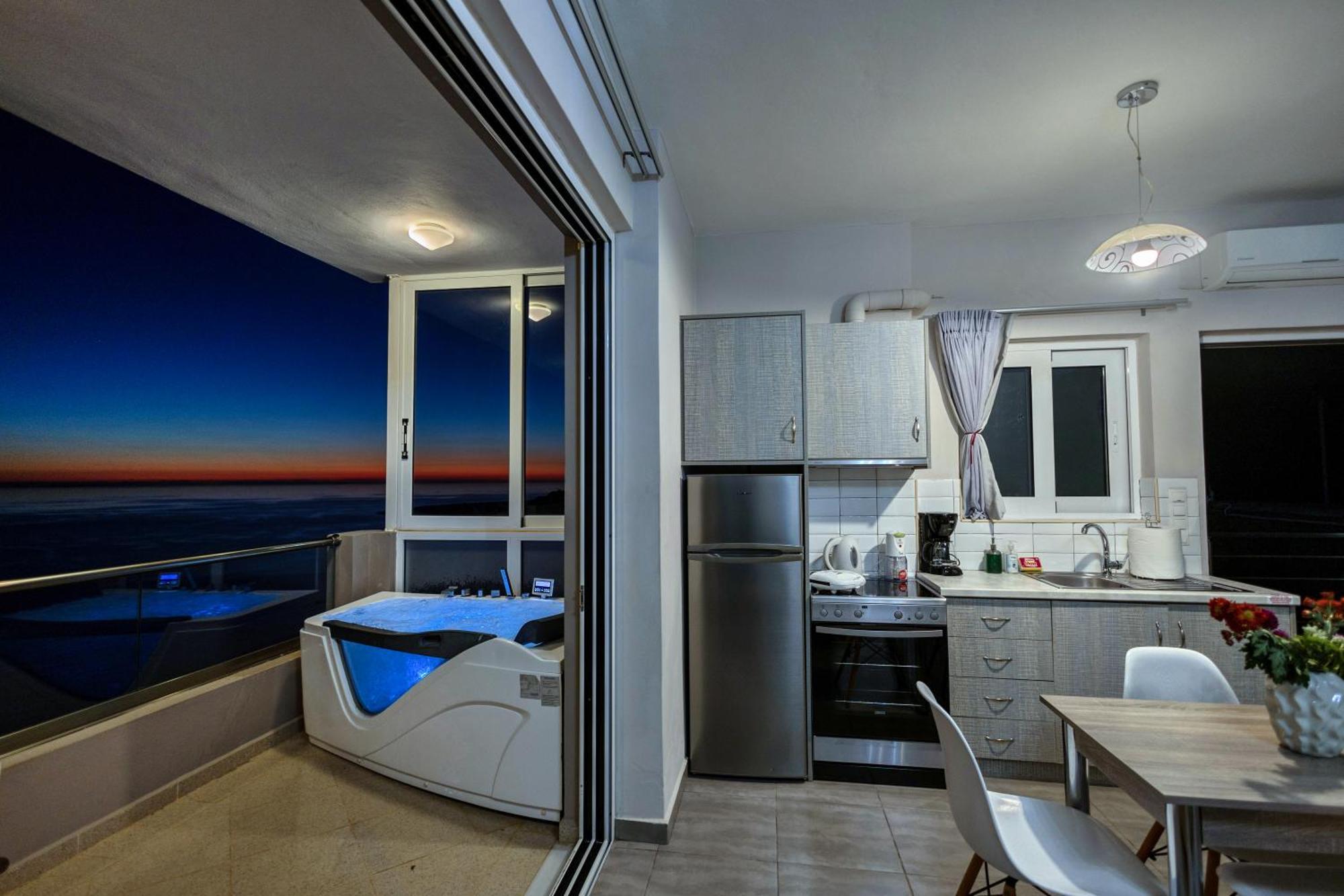 Akrotiri Panorama- Luxury Rental Apartments With Sea View Ροδάκινο Εξωτερικό φωτογραφία